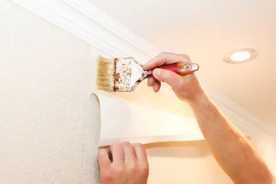 Pose de papier peint à Baule — revêtements muraux et toiles de verre